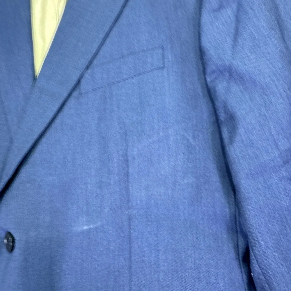Charles Tyrwhitt Suit Jacket Mens 46 Blue Wool Slim Fit Blazer Business Formal
